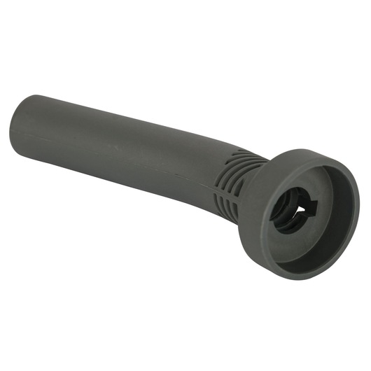 BLACKDECKER FSMH21A steam cleaner nozzle accessory, black, side angle on white background.