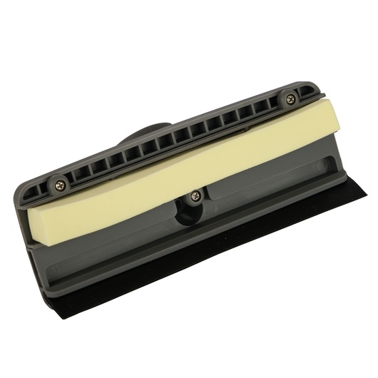 BLACKDECKER FSMH21A gray and cream mop head accessory, flat angle, photography on white background.