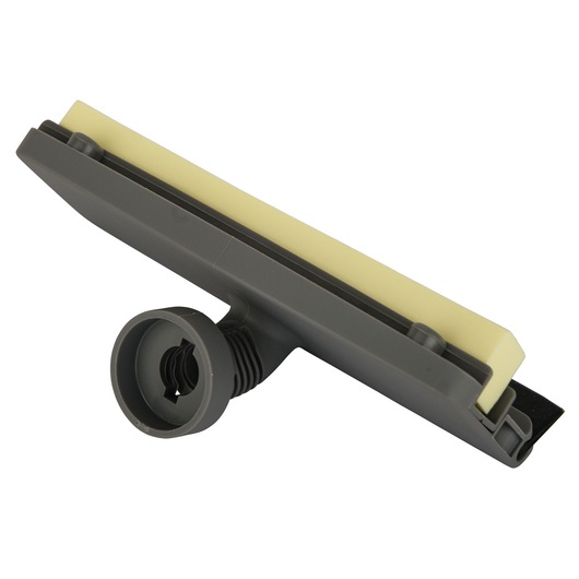 BLACKDECKER FSMH21A photography of replacement squeegee head, grey and yellow, angled on white background.