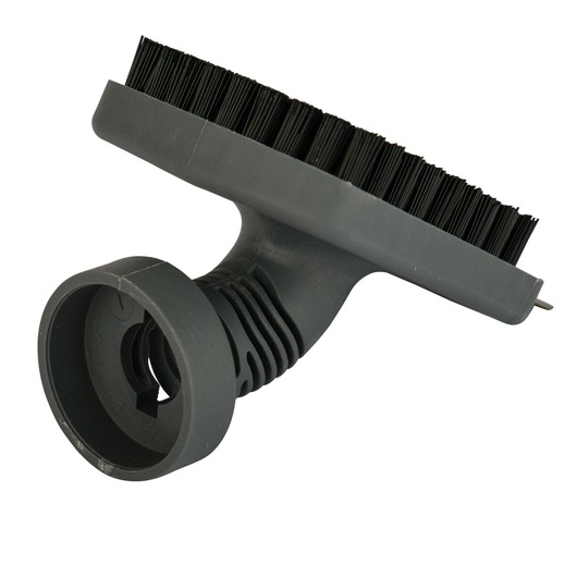 BLACKDECKER FSMH21A steam cleaner brush attachment, black, product angle on white background.