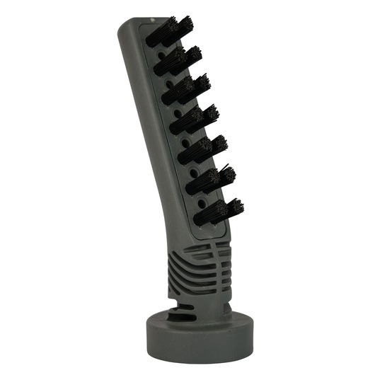 BLACKDECKER FSMH21A steam cleaner accessory brush with black bristles, upright on white background.